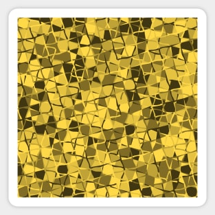 Grid Square Mosaic Pattern (Gold) Sticker